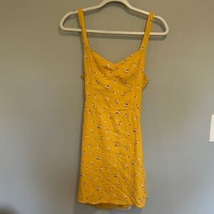 Hollister Yellow Floral Dress